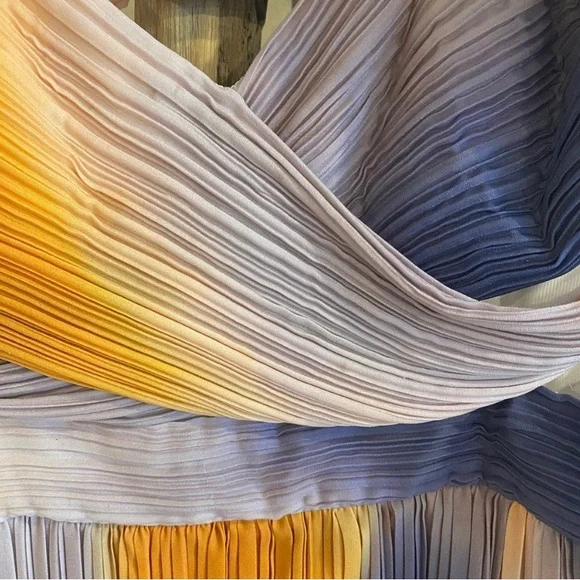 A.L.C. Sienna Ombre Dress in Multi Ombre Pleated in Size 6 - Picture 14 of 15